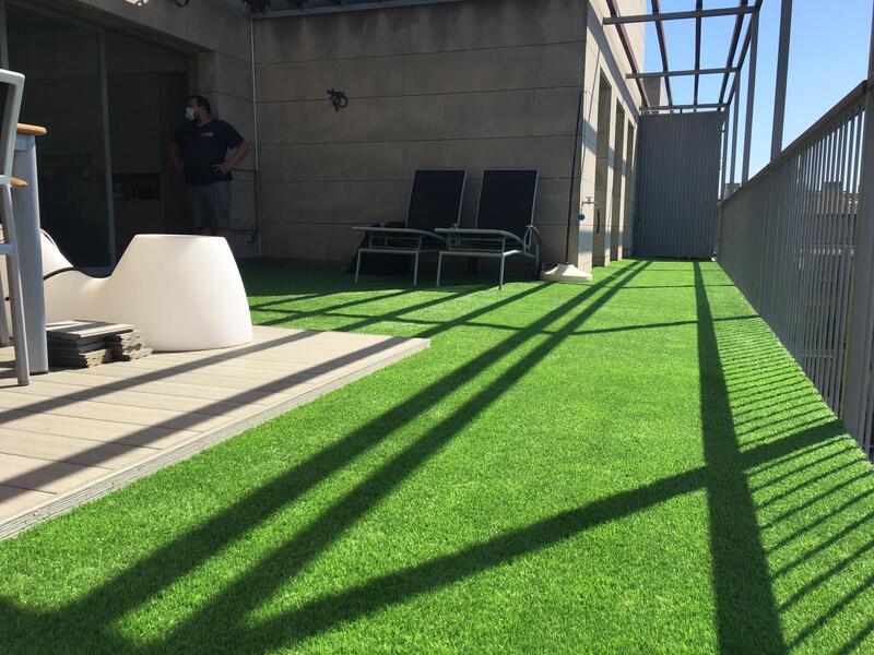 Césped artificial 30mm en Residencial