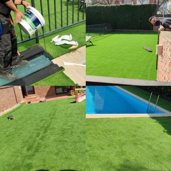 Césped artificial 40mm en Residencial